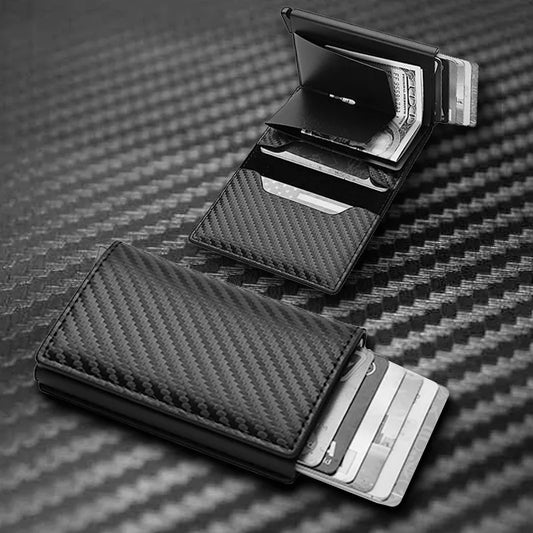 Carbon Fiber Aluminum Wallet For Men (RFID Blocking Technology)